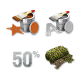 Up to 50% discount on emblems, inscriptions and camouflage