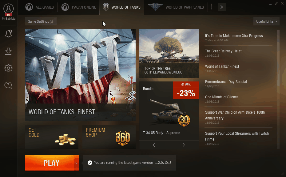 ゲームが起動できない場合 統合性チェック Game Center World Of Tanks