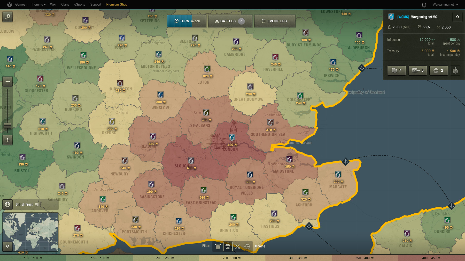 Global Map for World of Tanks clans