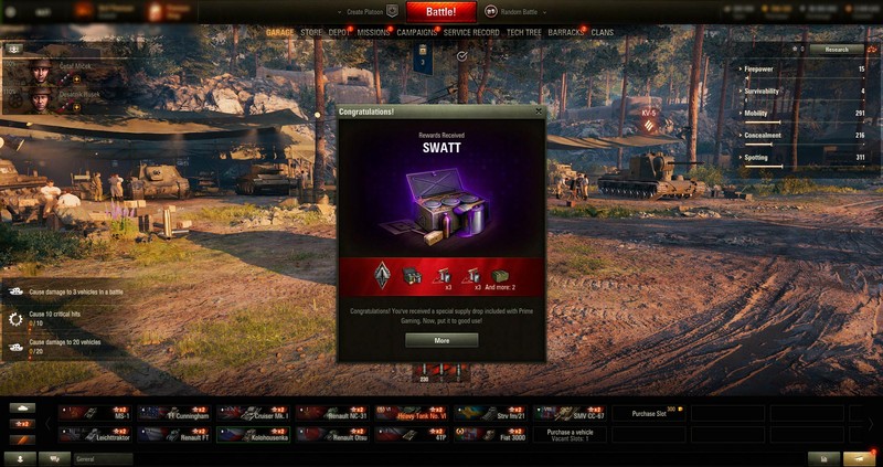 WoT: Prime Gaming – SWATT Package - The Armored Patrol