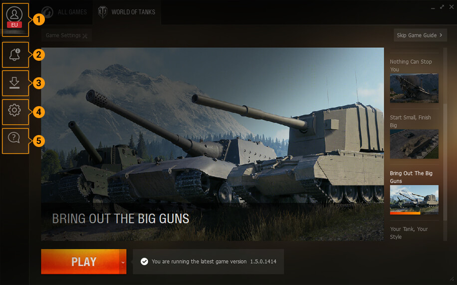 Signing in to World of Tanks Blitz on Steam